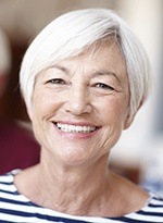 Senior woman with natural-looking dentures