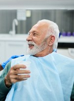 patient talking to dentist 